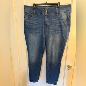 Redy Blue Skinny Jeans with Natural Fading